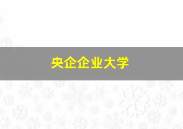 央企企业大学