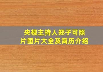 央视主持人郑子可照片图片大全及简历介绍