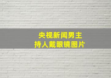 央视新闻男主持人戴眼镜图片