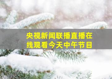 央视新闻联播直播在线观看今天中午节目