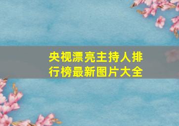 央视漂亮主持人排行榜最新图片大全