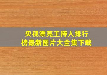 央视漂亮主持人排行榜最新图片大全集下载