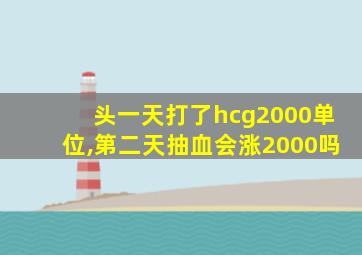 头一天打了hcg2000单位,第二天抽血会涨2000吗