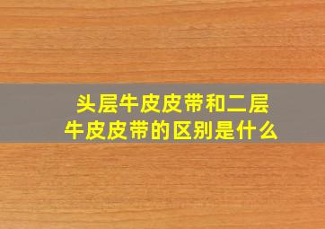 头层牛皮皮带和二层牛皮皮带的区别是什么