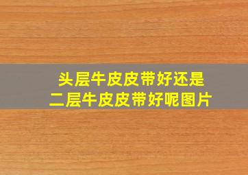 头层牛皮皮带好还是二层牛皮皮带好呢图片