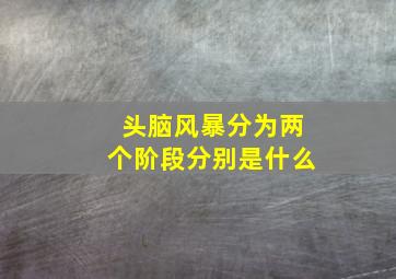 头脑风暴分为两个阶段分别是什么