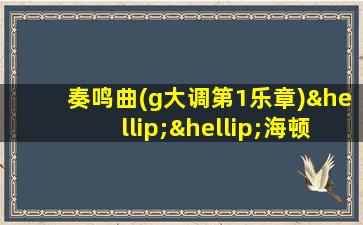 奏鸣曲(g大调第1乐章)……海顿