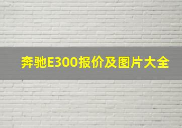 奔驰E300报价及图片大全