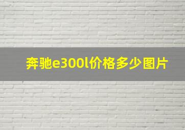 奔驰e300l价格多少图片