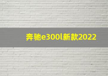 奔驰e300l新款2022