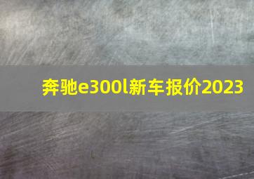 奔驰e300l新车报价2023