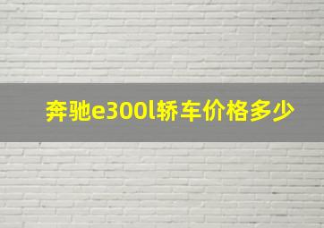 奔驰e300l轿车价格多少