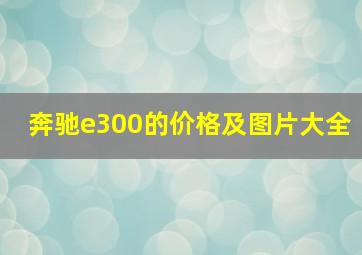 奔驰e300的价格及图片大全