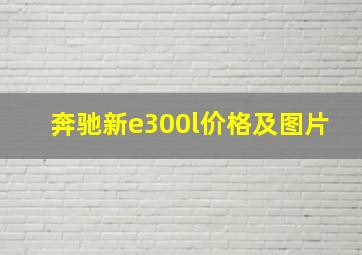 奔驰新e300l价格及图片