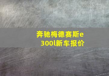 奔驰梅德赛斯e300l新车报价