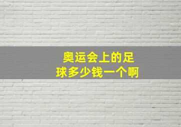 奥运会上的足球多少钱一个啊