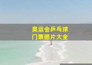 奥运会乒乓球门票图片大全