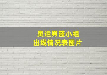 奥运男篮小组出线情况表图片