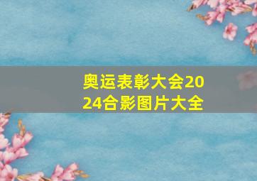 奥运表彰大会2024合影图片大全