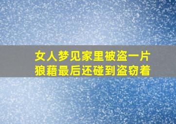 女人梦见家里被盗一片狼藉最后还碰到盗窃着