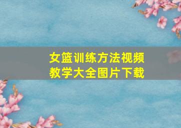 女篮训练方法视频教学大全图片下载