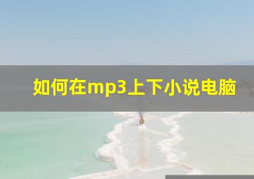 如何在mp3上下小说电脑