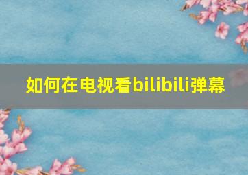 如何在电视看bilibili弹幕