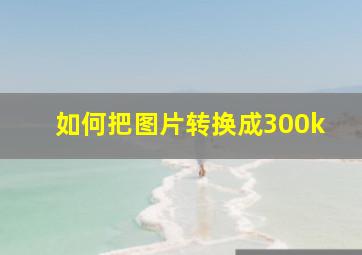 如何把图片转换成300k