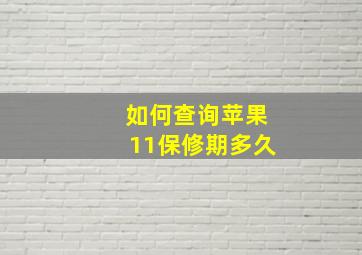 如何查询苹果11保修期多久