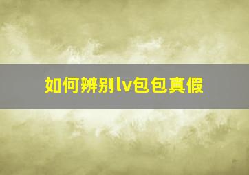 如何辨别lv包包真假