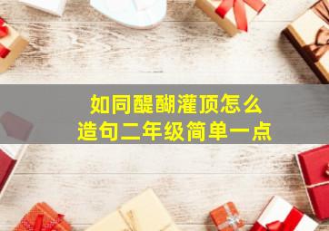 如同醍醐灌顶怎么造句二年级简单一点