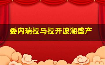 委内瑞拉马拉开波湖盛产