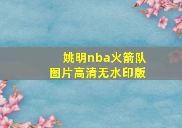 姚明nba火箭队图片高清无水印版