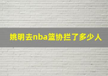 姚明去nba篮协拦了多少人