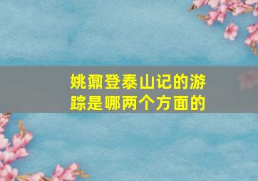 姚鼐登泰山记的游踪是哪两个方面的