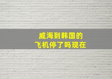 威海到韩国的飞机停了吗现在