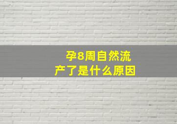 孕8周自然流产了是什么原因