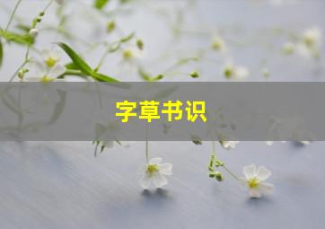 字草书识