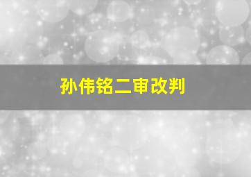 孙伟铭二审改判