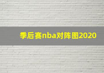 季后赛nba对阵图2020