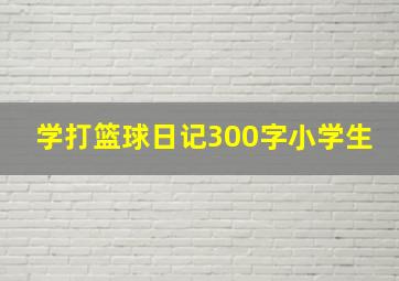 学打篮球日记300字小学生