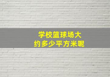 学校篮球场大约多少平方米呢