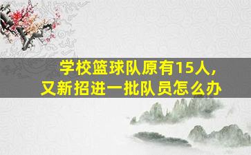 学校篮球队原有15人,又新招进一批队员怎么办