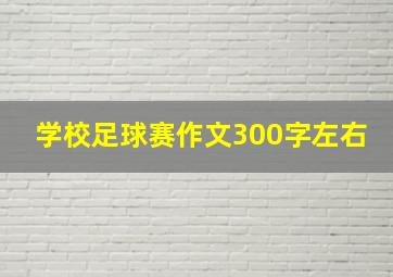 学校足球赛作文300字左右