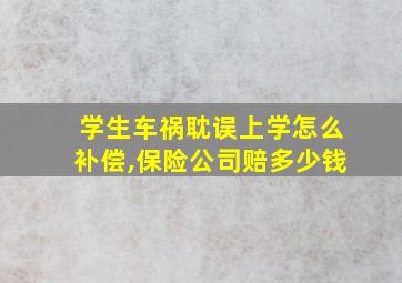 学生车祸耽误上学怎么补偿,保险公司赔多少钱