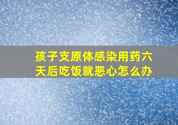 孩子支原体感染用药六天后吃饭就恶心怎么办