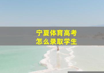 宁夏体育高考怎么录取学生