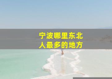 宁波哪里东北人最多的地方