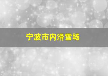 宁波市内滑雪场