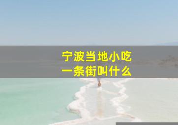 宁波当地小吃一条街叫什么